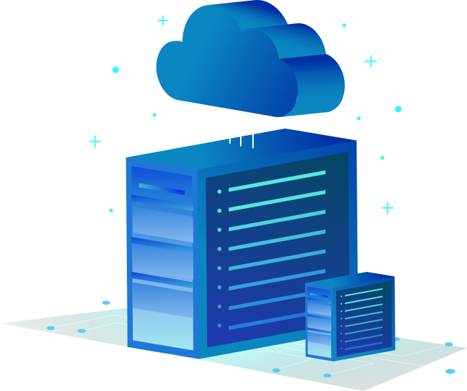 Cloud server illustration